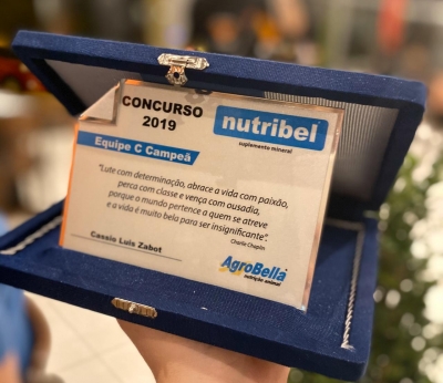 Entrega dos troféus aos ganhadores da campanha Nutribel